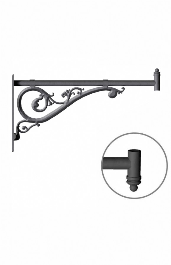 CAST IRON AND STEEL WALL BRACKET