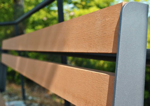 Wood Plastic Composite (WPC) and Steel Bench 