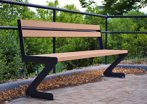 Wood Plastic Composite (WPC) and Steel Bench 