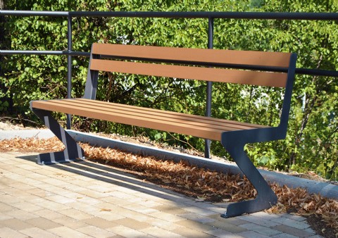 Wood Plastic Composite (WPC) and Steel Bench 