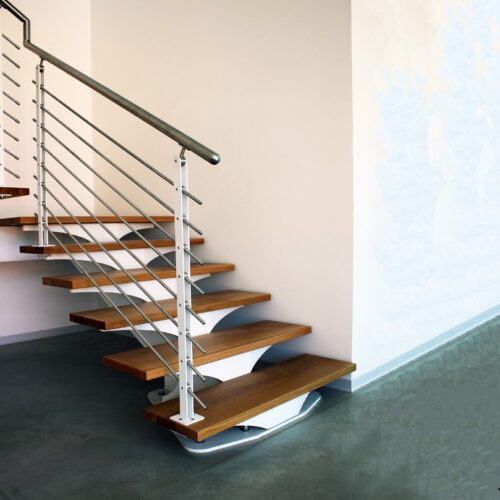 Steel and wood staircase