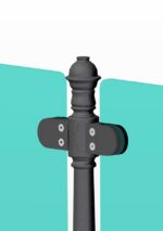 180° CLAMP FOR GLASS AND POLYCARBONATE
