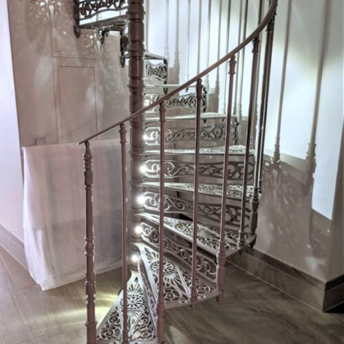 Cast iron spiral staircase
