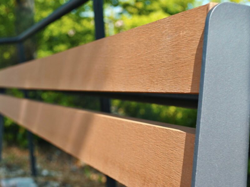 Wood Plastic Composite (WPC) and Steel Bench.