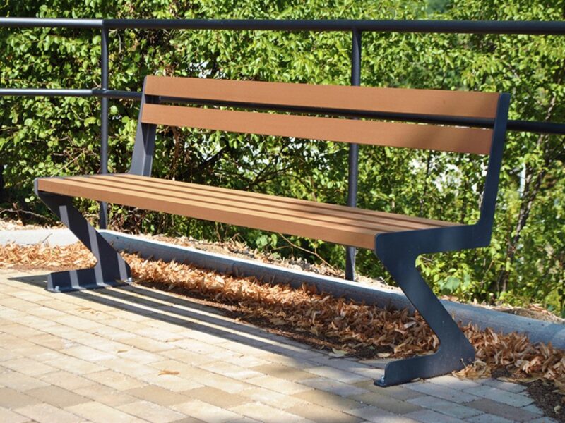 Wood Plastic Composite (WPC) and Steel Bench.